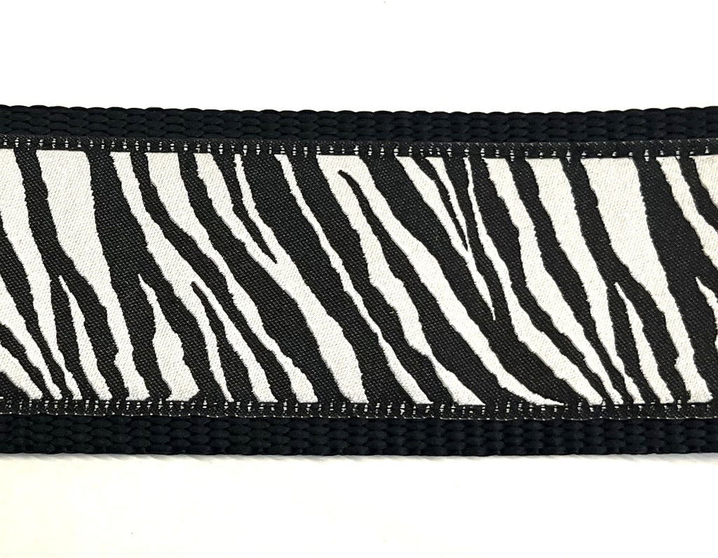 Zebra Print Martingale Collar 2in