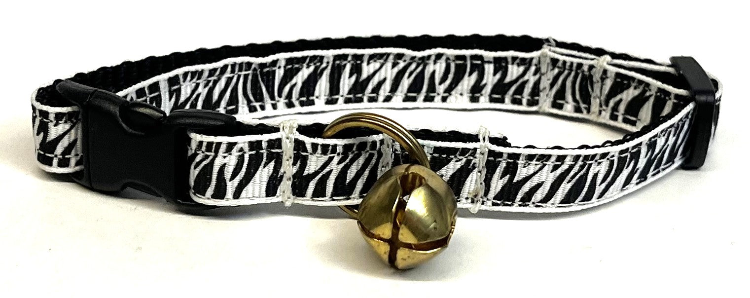 Zebra Print Cat Collar